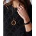 Madera Design Studio's Circles Necklace Versatile, bold, statement necklace. 18K gold plated hypoallergenic 24" chain. Wood and gold pendant